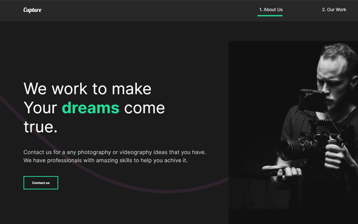 Animated portfolio